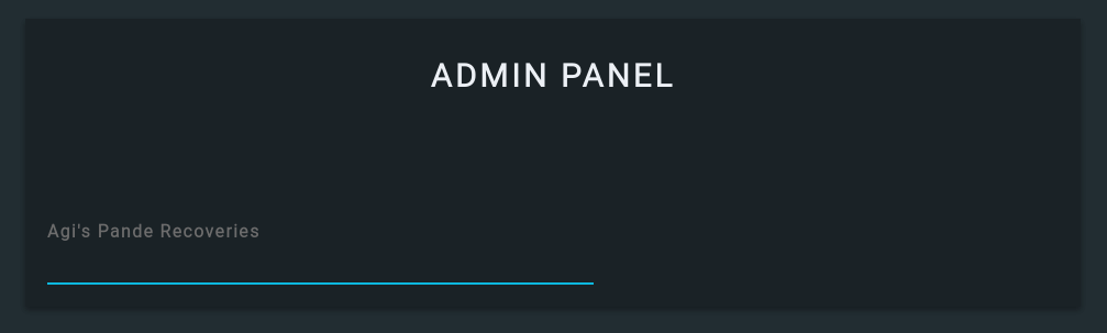 Admin Panel