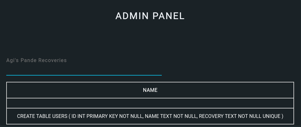 Database Tables and Columns