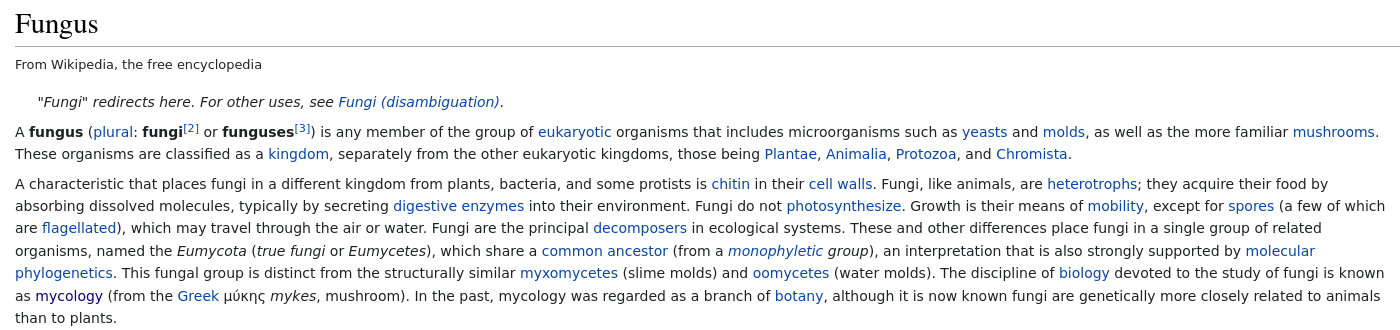 “Fungus on Wikipedia”