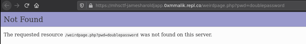 “Not Found Page”